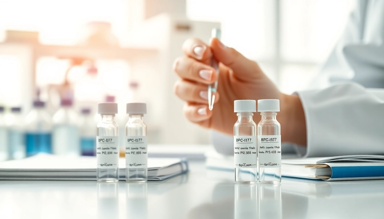 Find BPC-157 where to buy with a professional researcher analyzing peptides in the lab.
