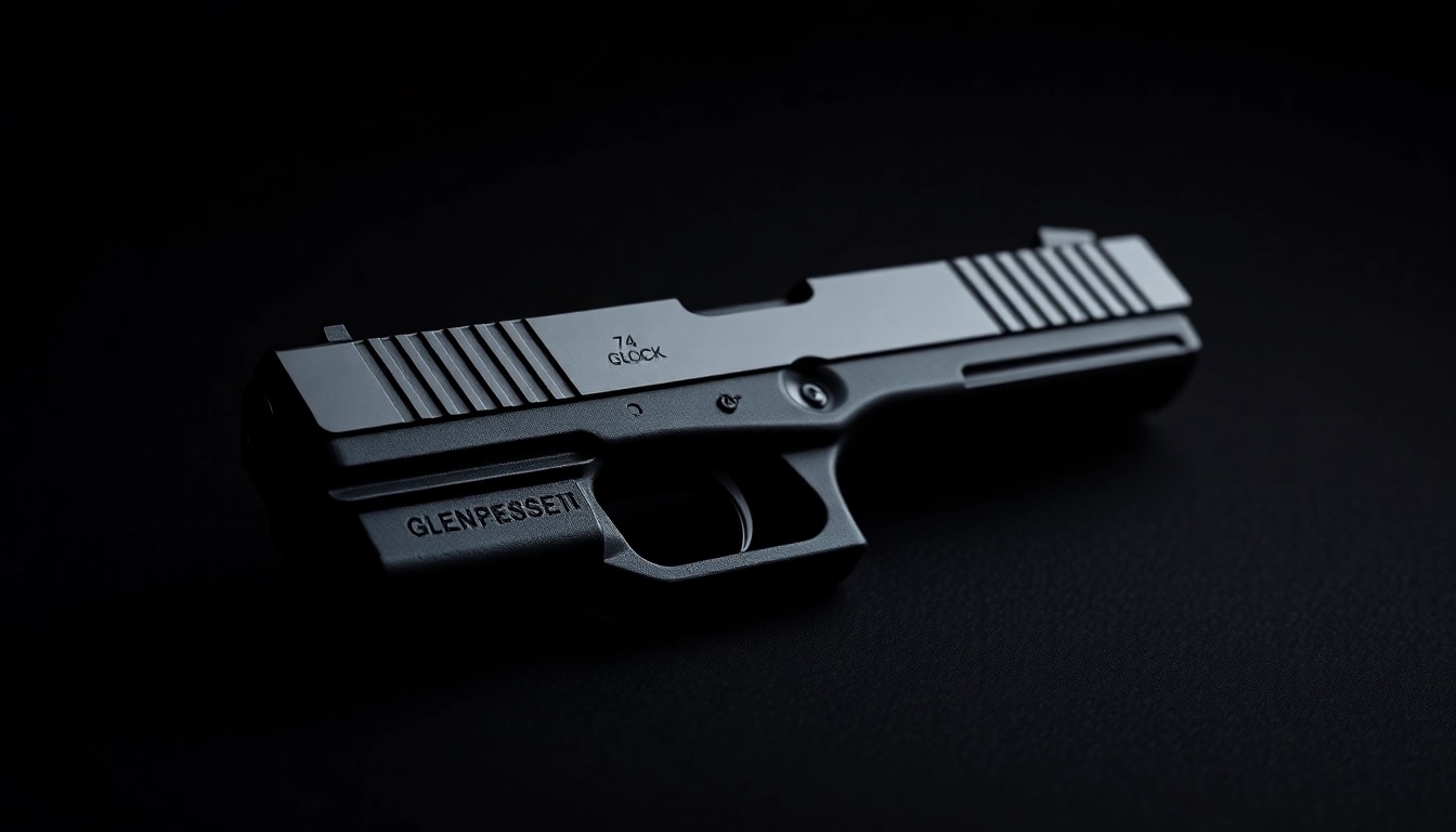 View of a glock 17 mos slide showcasing its precision engineering and polished finish.