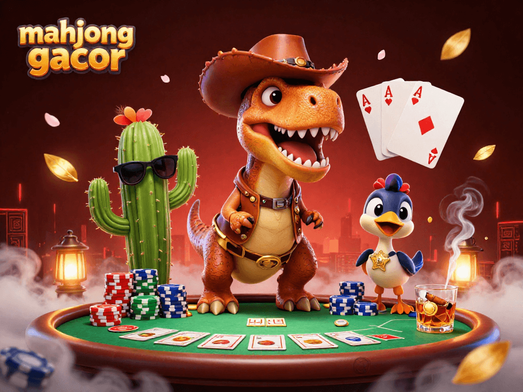 Experience the thrill of mahjong gacor with dynamic casino action and vibrant visuals in 3D illustration.