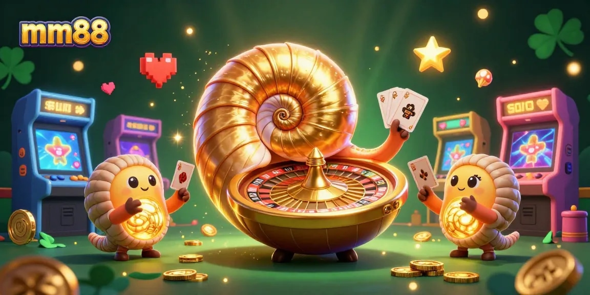 Experience thrilling gameplay at mm88, featuring vibrant 3D casino scenes with unique characters.