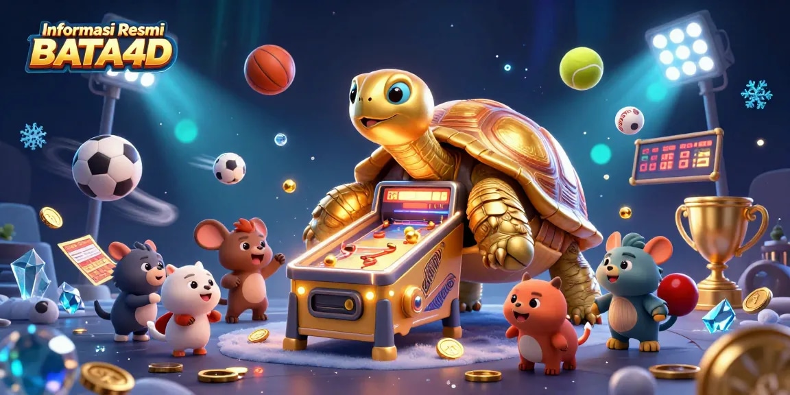 Engage with Informasi Resmi BATA4D in this thrilling 3D illustration showcasing dynamic sports gambling action.