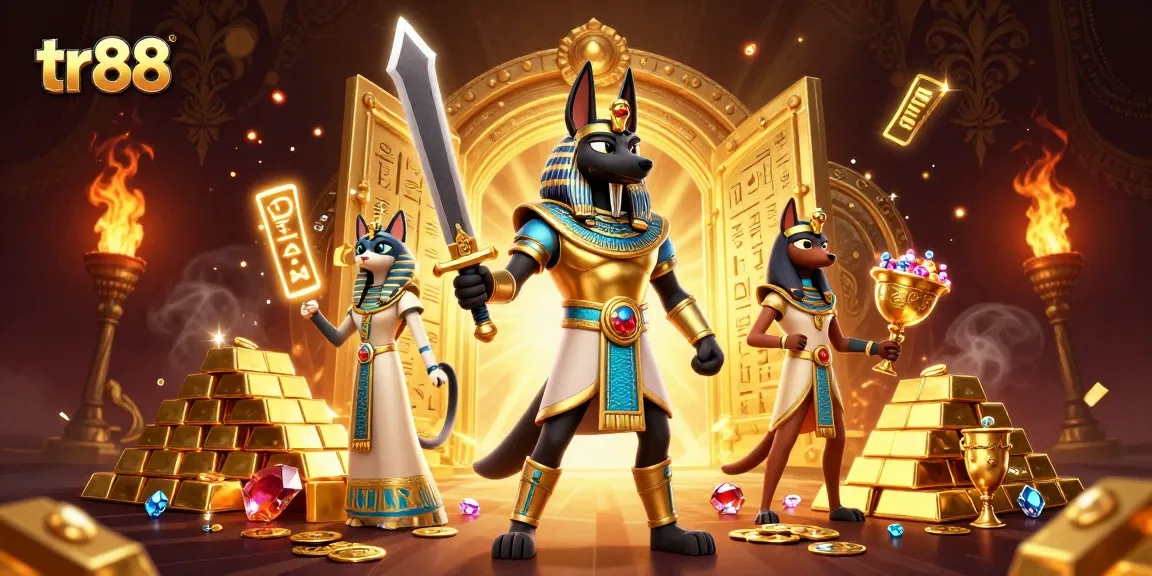 Experience thrilling wins with tr88 by Anubis warrior and Bastet amidst treasures.