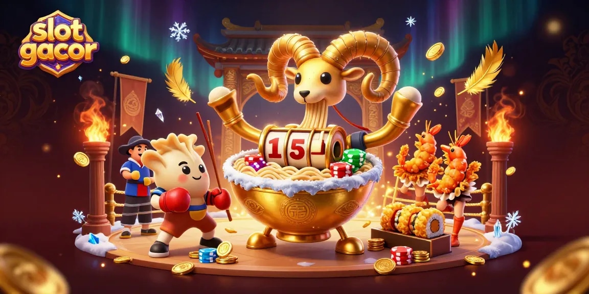 Engage with slot gacor excitement featuring cartoon characters in a vibrant casino scene.