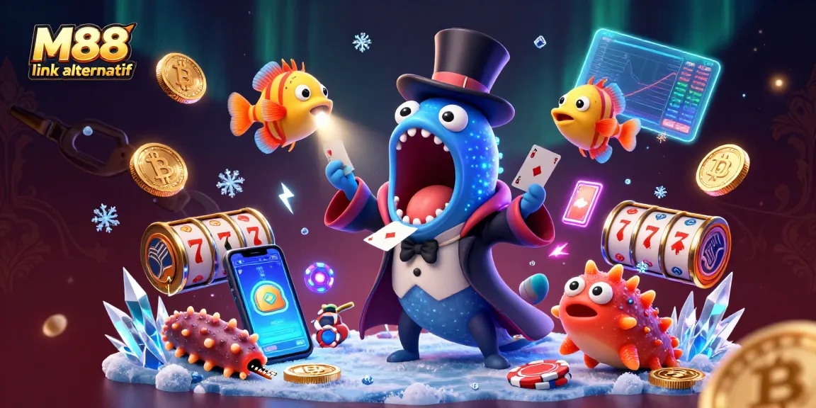 Experience the excitement of M88 link alternatif with dynamic gambling elements and engaging underwater characters.