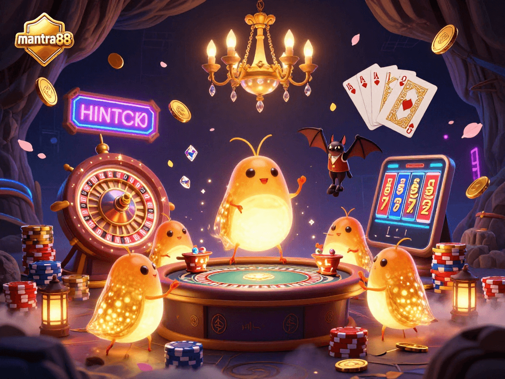 Engage with the thrilling atmosphere at mantra88’s cave casino, illuminated by glowworms’ golden tails.