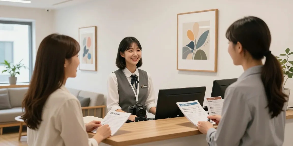 광주오피 trusted local services reception, welcoming clients in a professional space.