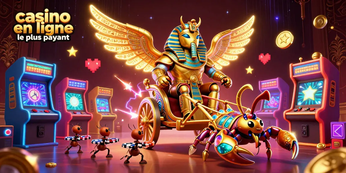 Découvrez le casino en ligne le plus payant avec une illustration riche d'une scène animée captivante.