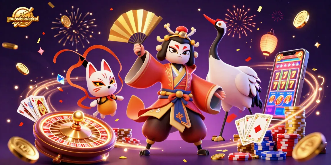 Experience the gaming allure at yaohaibiological with dynamic characters in a vibrant casino scene.