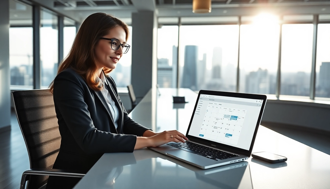 AI that books meetings instantly enhances productivity in a modern office environment.