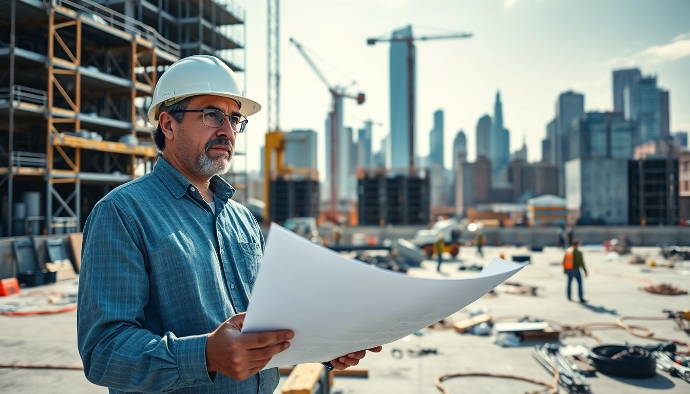 General contractor in New York City overseeing a construction site, showcasing expertise in action.