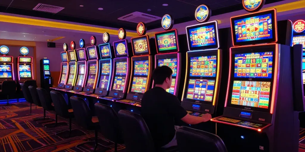 Pengalaman bermain slot777 di kasino dengan suasana yang cerah dan menarik.