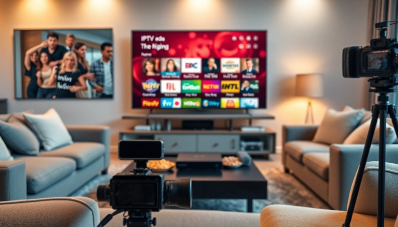 Stream free trial iptv effortlessly in a cozy, modern living room setup.