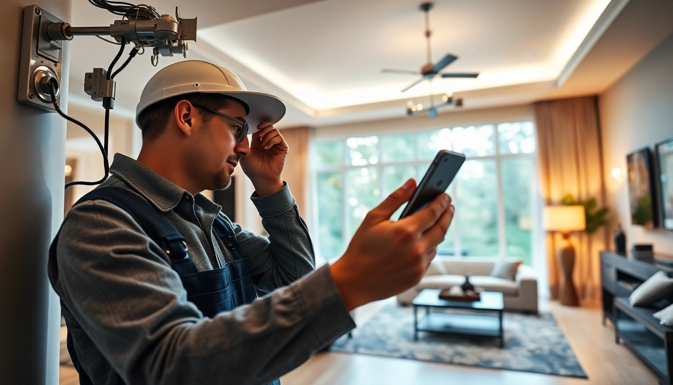 Luxury home electrician buckhead performing sophisticated electrical installations in an upscale residence.