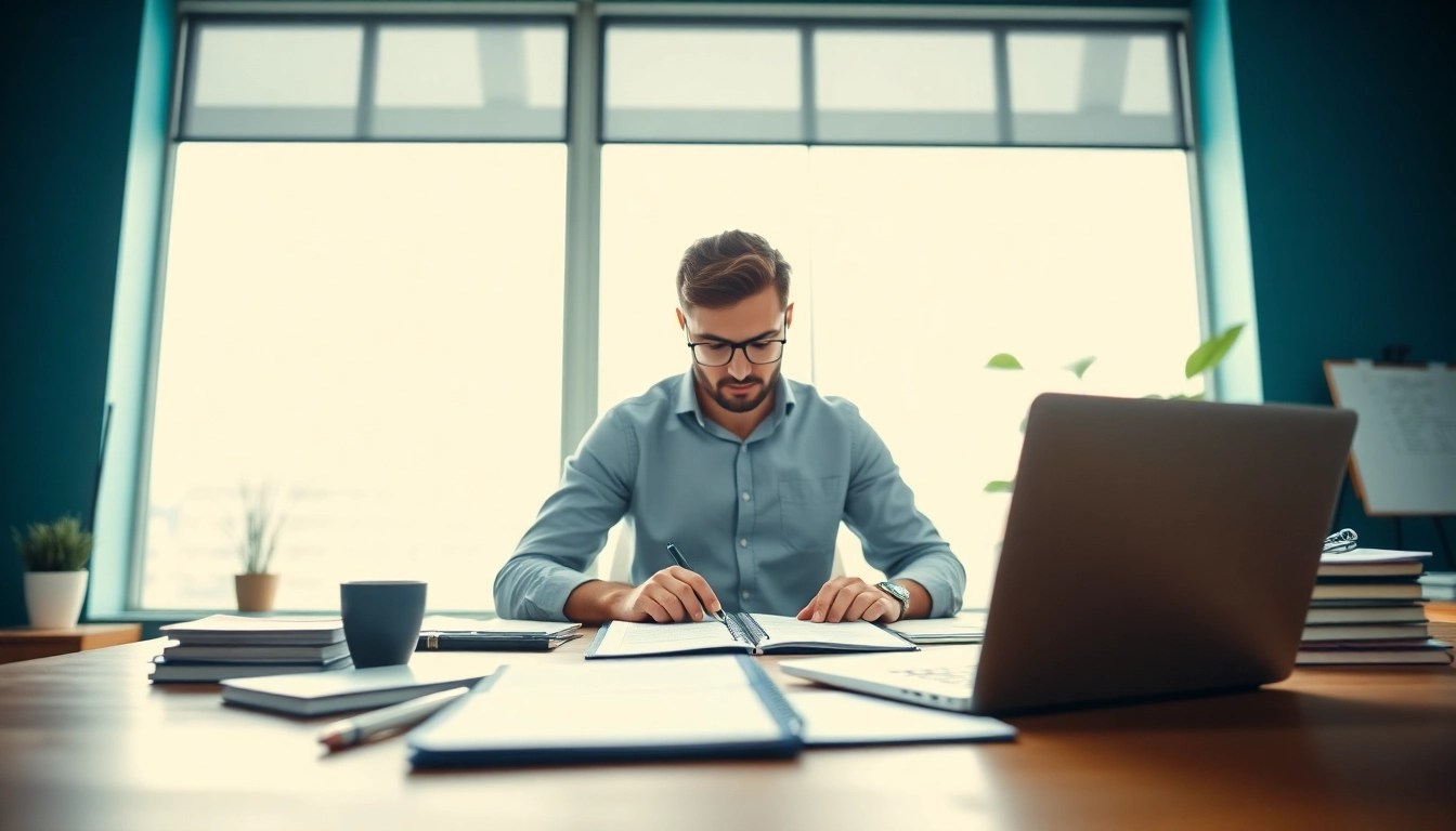 Achieve Peak Productivity with a focused individual in a bright workspace