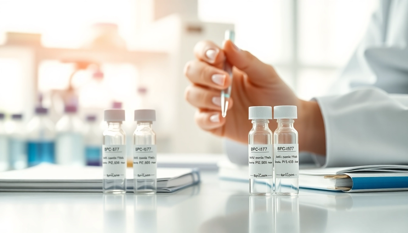 Find BPC-157 where to buy with a professional researcher analyzing peptides in the lab.