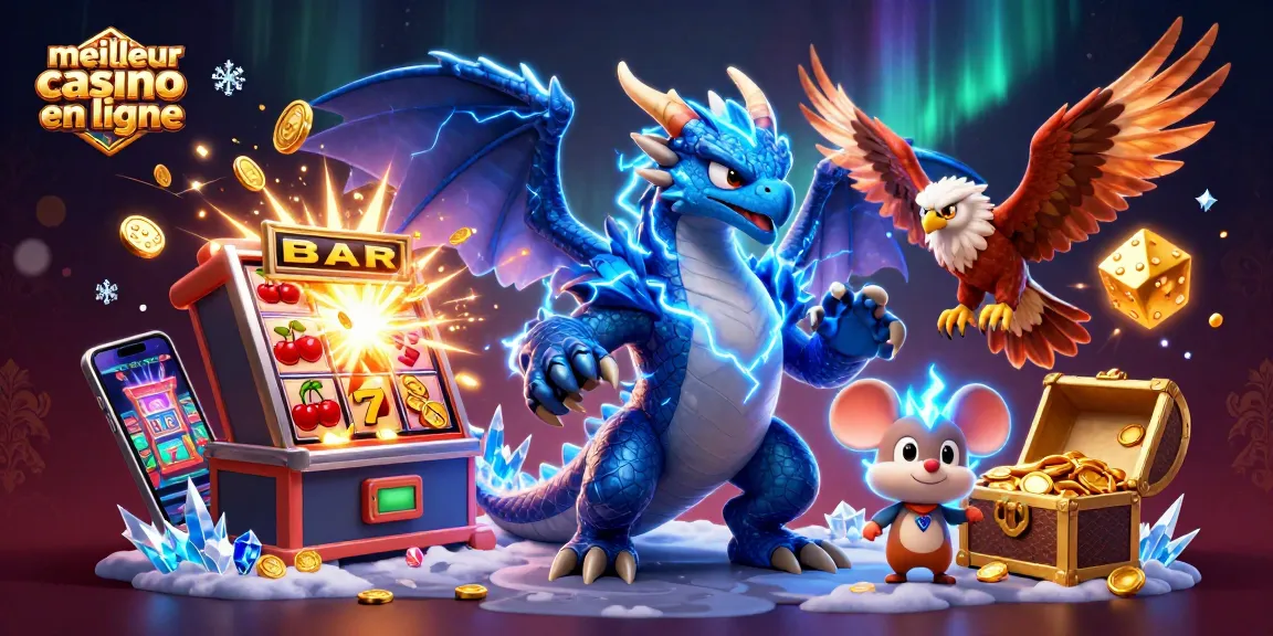 Jouez à des jeux au meilleur casino en ligne avec une expérience immersive unique entourée de dragons et de machines à sous.