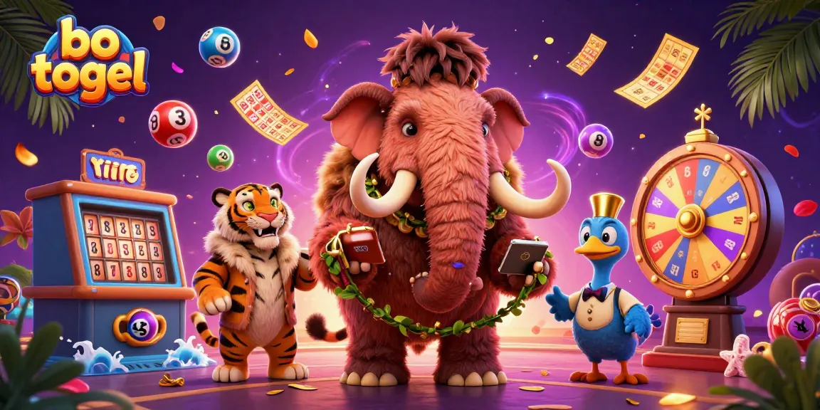 Play bo togel with vibrant gaming elements and characters in a lively casino scene