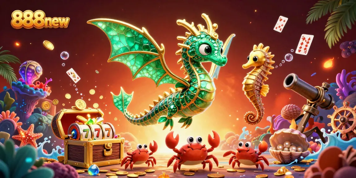Spin and win at 888new with a vibrant underwater casino scene showcasing colorful slot reels.
