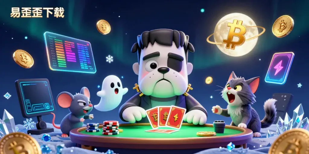 Experience thrilling gameplay with 易歪歪下载 at a haunted casino table featuring animated characters.