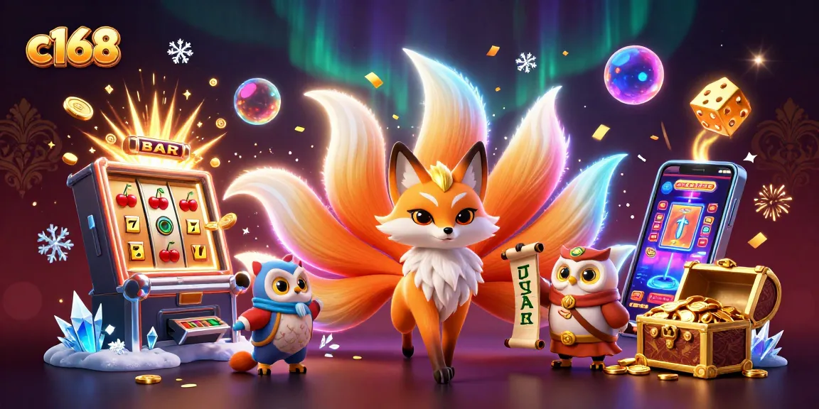 Bet big in the vibrant c168 casino scene with a nine-tailed fox and jackpot celebrations.