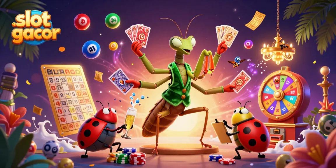 Menggali peluang dengan slot gacor dalam ilustrasi 3D yang penuh warna dan dinamis.