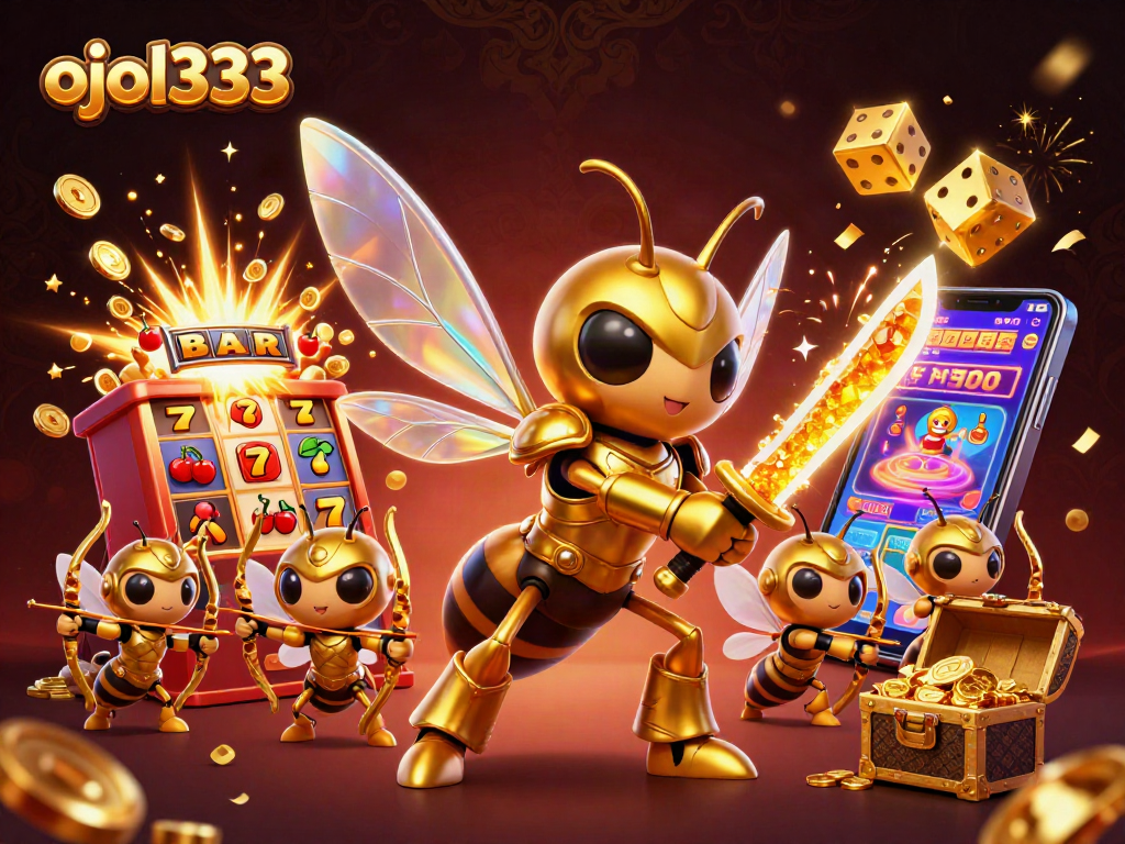 Spin to win with ojol333's interactive gaming experience showcasing vibrant 3D casino elements.