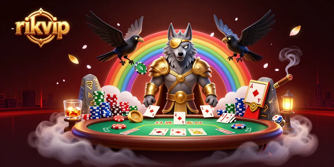Experience thrilling gameplay at rikvip with an immersive casino scene featuring Odin and his ravens.