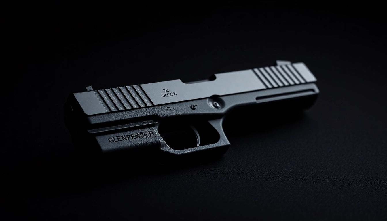 View of a glock 17 mos slide showcasing its precision engineering and polished finish.