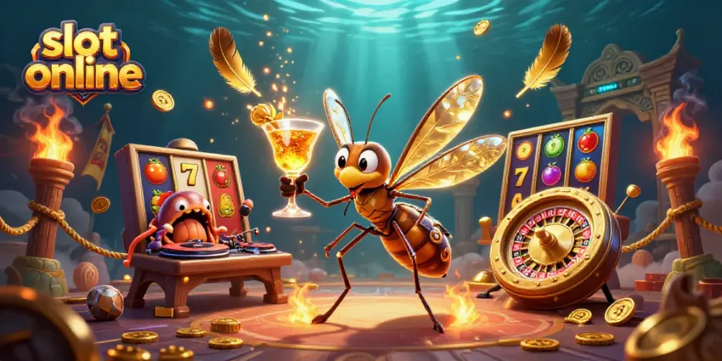 Experience thrilling gameplay with vibrant slot online visuals featuring animated characters.