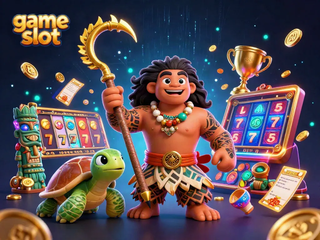 Experience thrilling game slot adventures with dynamic cartoon characters and vibrant casino elements.