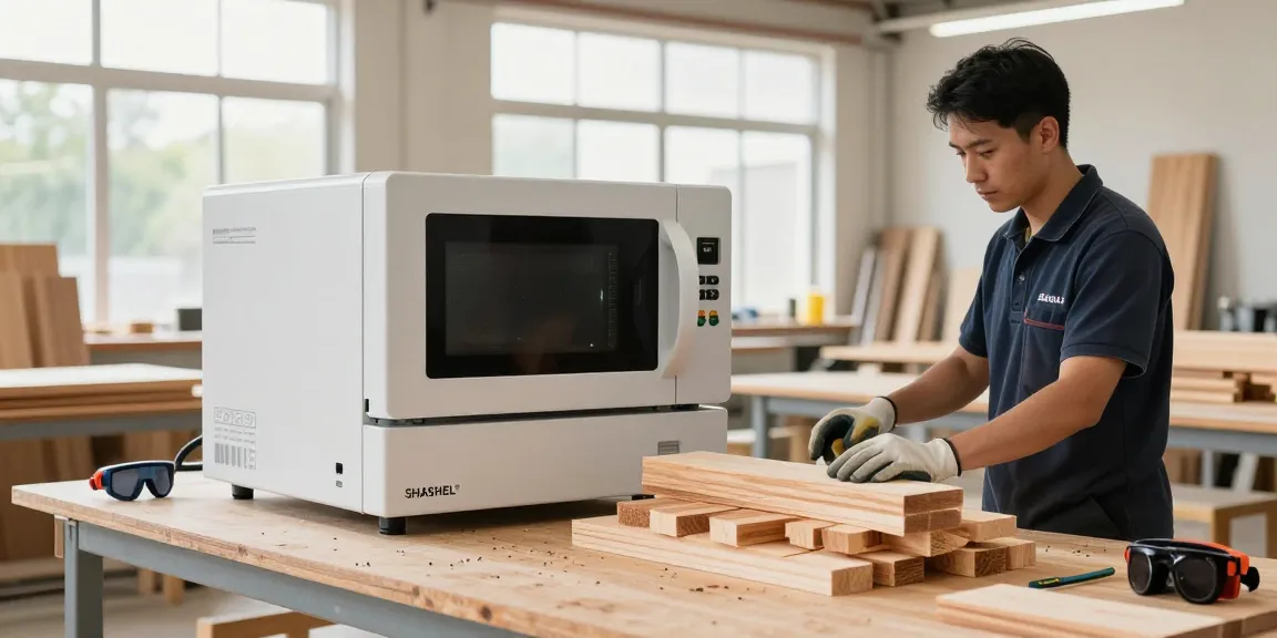 SHASHEL® microwave treatment equipment used for quick and safe wood pest elimination.