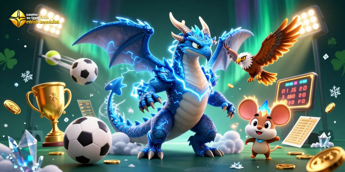 Jouez à casino en ligne retrait immédiat avec des personnages de dragon, d'aigle et de souris, au milieu d'une scène dynamique.