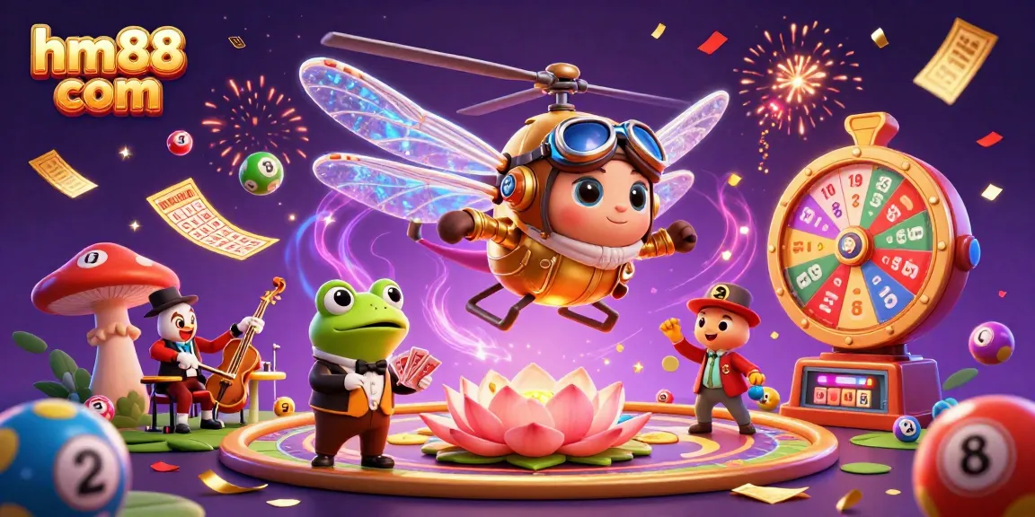 Experience the excitement at hm88 com with unique characters and vibrant game elements in a lively casino scene.