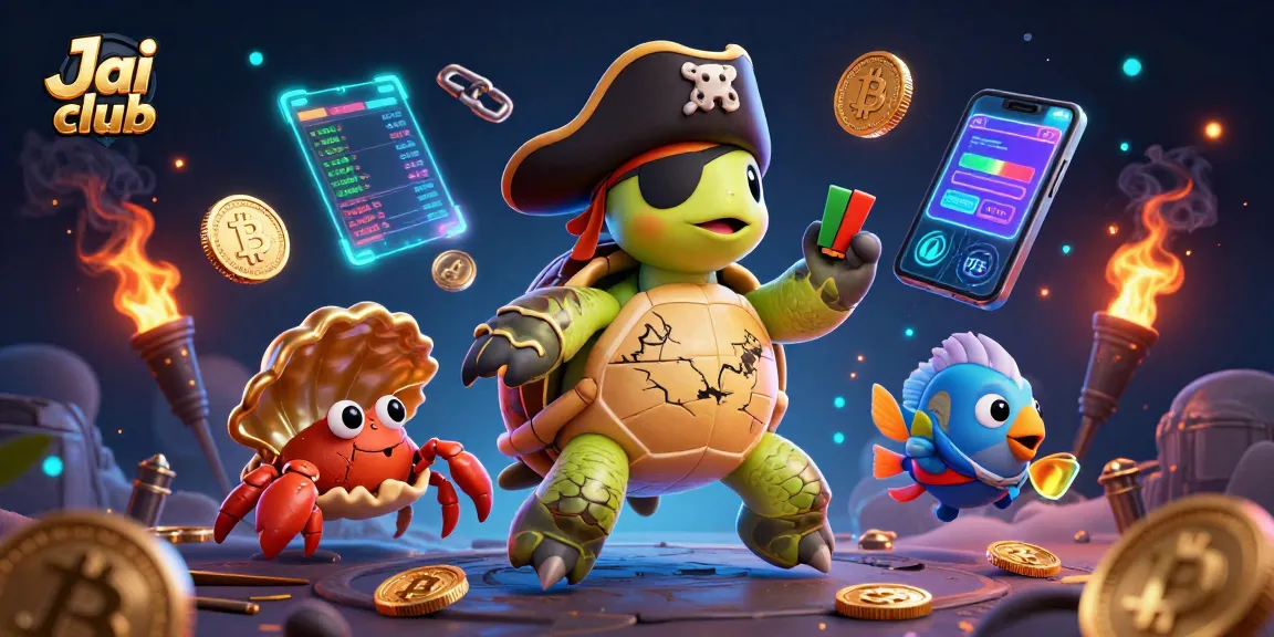 Play exciting games at Jai club with a dynamic, colorful gambling illustration showcasing various elements.